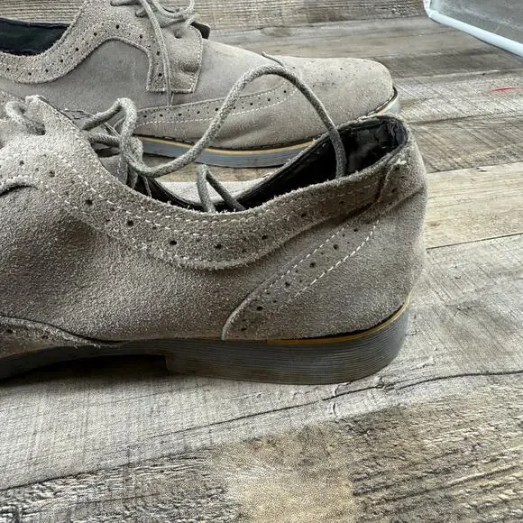 Alpine Swiss Mens Dress Shoes Gray Suede Wingtip Brogue Lace Up SZ 13 Men - Picture 11 of 16